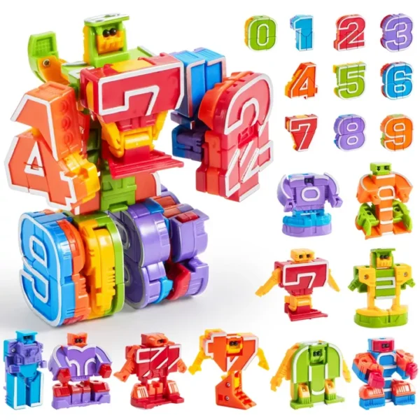Number Bots Robot Toys for Kids 3-5, 10pcs Set
