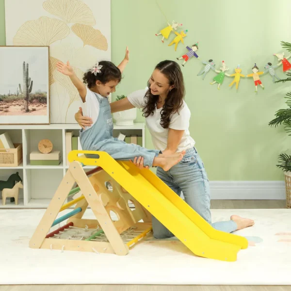 Toddler Climbing Toys Set – Indoor Pikler Set with Ramp - Image 3