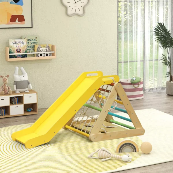 Toddler Climbing Toys Set – Indoor Pikler Set with Ramp - Image 4