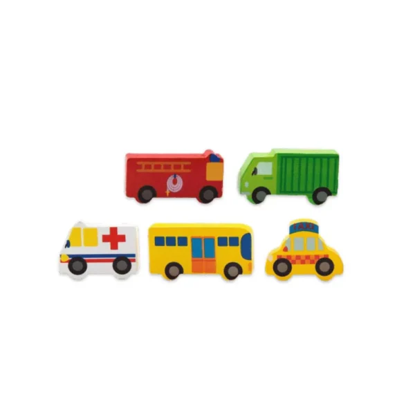 City Transportation Wooden Building Blocks – 100 pcs - Image 4