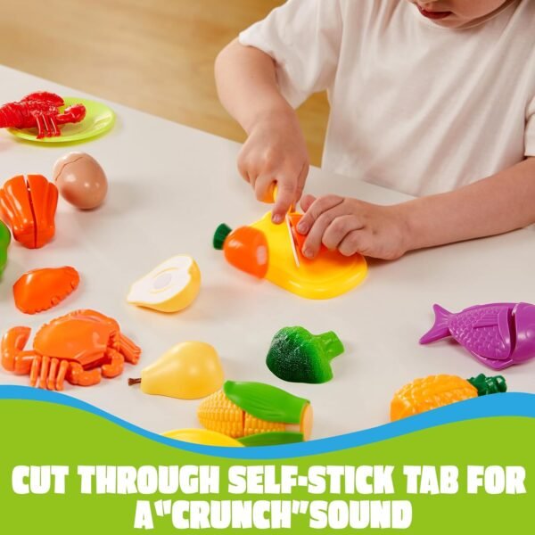 Toddler Play Food Set – Pretend Cutting Kitchen Toys for Preschool Learning, - Image 4